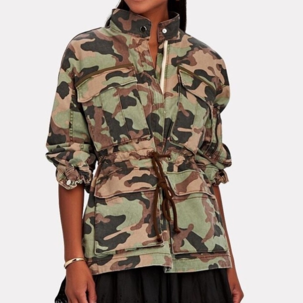 Veronica Beard Sumner Camo Anorak utility jacket, size Large